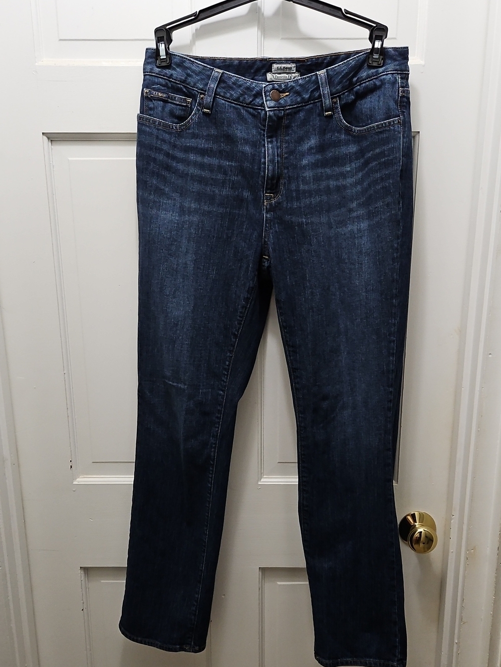 L.L. Bean Women's Dark Blue Straight-Leg Jeans Favorite Fit
